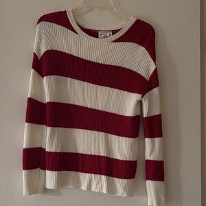 For The Republic Bold Striped Sweater - Red and White